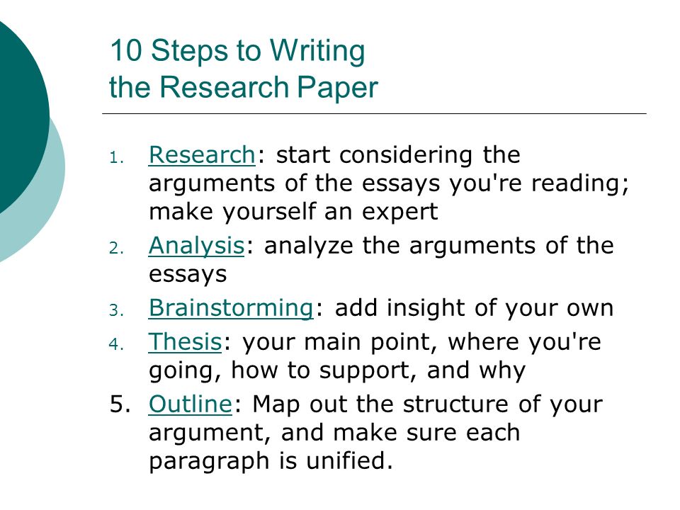 steps to writing a research paper powerpoint